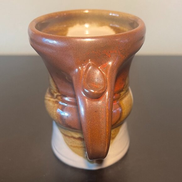 Handcrafted Hand-Thrown Artist Signed Studio Pottery Mug Earthy Metallic Glaze - Picture 4 of 16